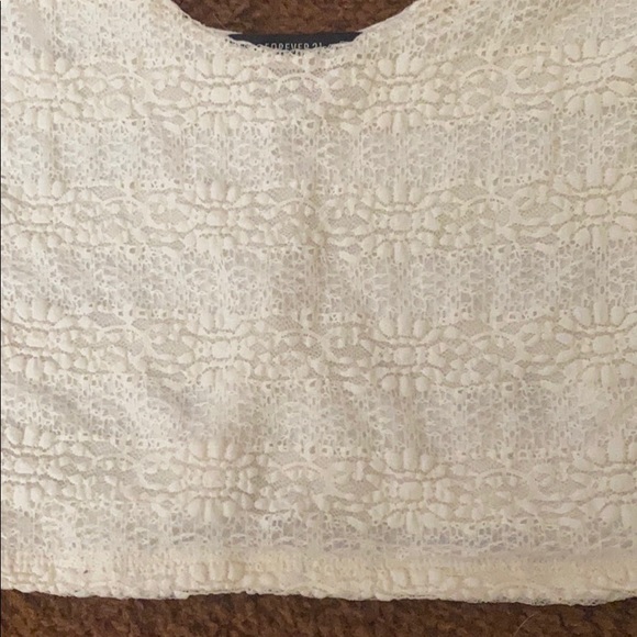 Lace white (cream) crop top size small - Picture 4 of 6
